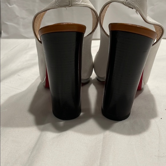 Christian Louboutin white beige sandals size 37 - Picture 4 of 8